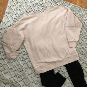 Jessica Simpson crew neck maternity sweatshirt